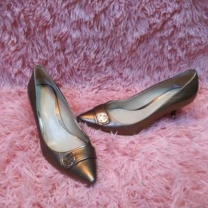 COACH Sz 6.5 Metallic Gold Point Pump High Heels